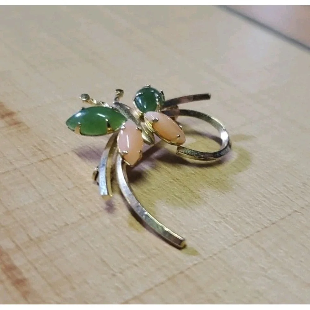 Vintage 14k Gold Filled‎ Butterfly Brooch Pin